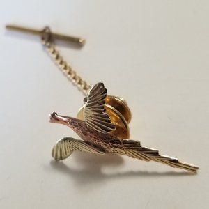 10K Black Hills Gold Pheasant Tie Pin Tack